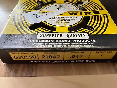 3 New Rolls Of Precision Brand Music Wire .047 21 Ga 1 Lb Ea • $8.99