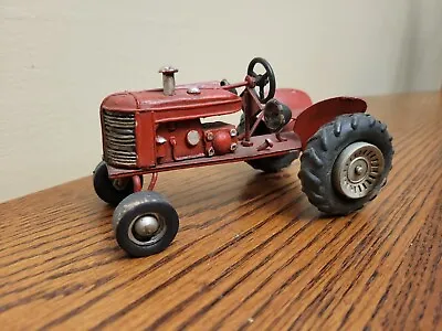 VINTAGE Art Deco Red International Farmall Tractor 1:32 Scale Pressed Metal! • $19.99