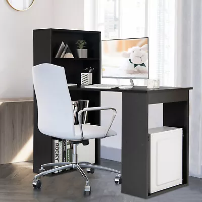 Costway Computer Desk Writing  Workstation Office W/6-Tier Storage Shelves • $129.99