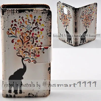 $13.98 • Buy For OPPO Series - Elephant Colourful Swirl Print Wallet Mobile Phone Case Cover