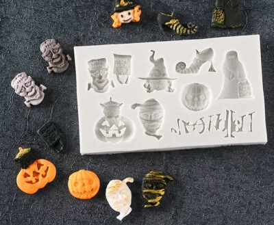 £2.89 • Buy Halloween Pumpkin Silicone Mould Fondant Cake Sugarcraft Baking Chocolate Mold 2