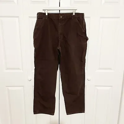 Carhartt Loose Fit Washed Duck Canvas Work Pants 40x34 Utility Carpenter B11 DKB • $50