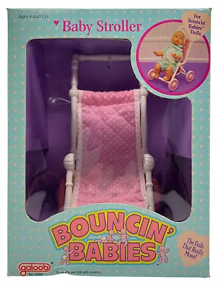Bouncin Babies Doll Stroller Pink By Galoob From 1988 - NEW IN BOX • $34.11