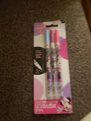 Disney Junior Minnie Mouse Childrens Glitter Gel Pen Set 4Ct New Licensed Sealed • $3.75