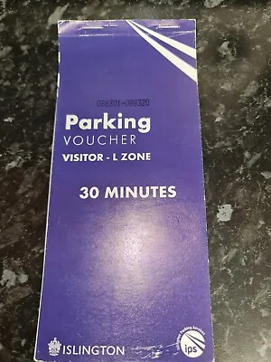 Islington Parking Vouchers Zone L   13 X 30 Minute Vouchers  • £9.99