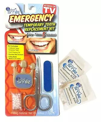 Instant Smile Emergency Temporary Tooth Replacement Kit Teeth + 2 Thermal Beads • $14.95