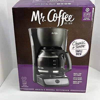 Mr. Coffee SK13-RB Coffeemaker 12-Cup Black  New In Open Box • $19.95