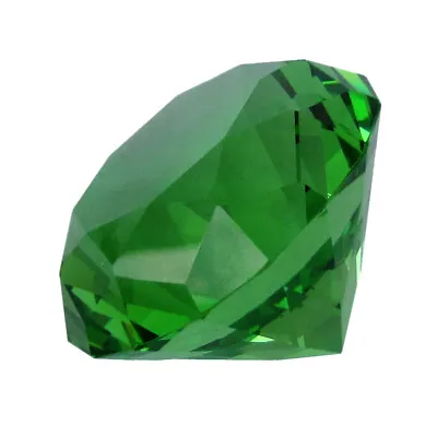 $21.49 • Buy Big 100mm Emerald Green 100 Mm Cut Glass Crystal Giant Diamond Jewel Paperweight