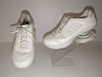 RARE Z-Coil White Leather/ Mesh Pain Relief Spring Heel Comfort Shoes Womens 10 • $49.99