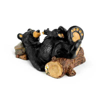 $35 • Buy Black Bears  Momma And Cub  Figurine By Jeff Fleming Rustic Cabin Decor