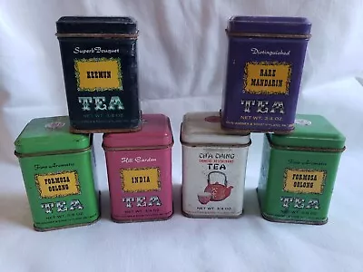 Lot Of 6-Vintage John Wagner And Co Tea Tins Empty #OSSH • $15.95