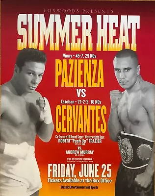 Large Vinny Pazienza Vs. Estaban Cervantes Vintage Light Box Boxing Fight Poster • $49.95