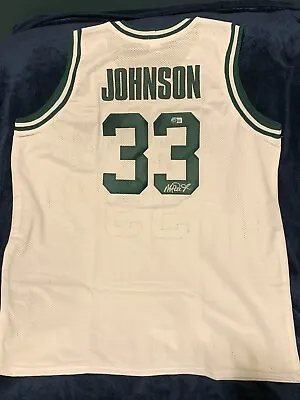 Michigan State Magic Johnson Authentic Signed White Jersey BAS Witnessed • $149.99