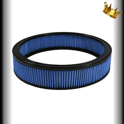 Blue Air Filter 14 X 3 Inch For Muscle Car Style Air Cleaners Washable Reusable • $38.99