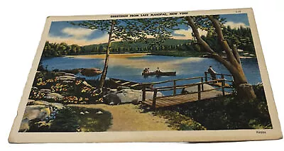 Postcard Greetings From Lake Mahopac NY 1956 • $5