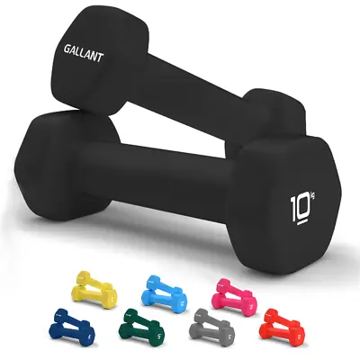 Neoprene Dumbbells Weights Pair Home Gym Fitness Aerobic Exercise Iron Hand Set • £12.99