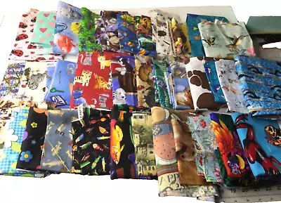 Cotton Quilt Fabric 35 Assorted Themes And Sizes Fabric Pieces Great For I Spy • $18.45