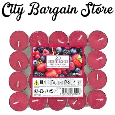 Mixed Berries Candles Scented Tealights 25 Pack 4 Hour Scented Tealights E5 • £4.08