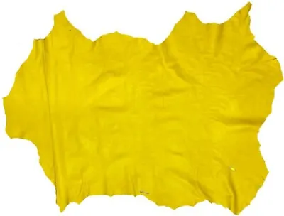 Yellow Italian Garment Quality Real Leather Sheep Lamb Nappa Skin 0.6/0.7mm • £22.50