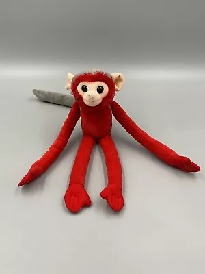 15” Red & Gray Hanging Monkey Plush Wild Life Artists Stuffed Animal • $12