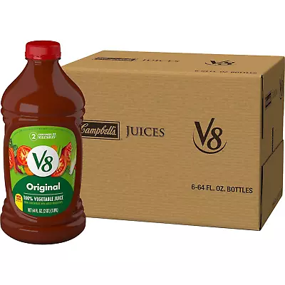 V8 Original 100% Vegetable Juice 64 Fl Oz Bottle Case Of 6 • $41.38