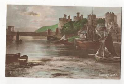 £2.20 • Buy Elmer Keene Conway Castle Caernarvonshire Wales Hand Coloured Art Postcard 579c