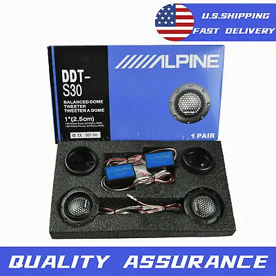 ALPINE DDT-S30 Car Stereo Speakers Music Soft Dome Balanced Car Tweeters 360W US • $16.89