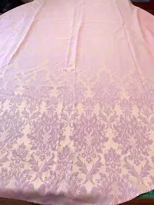 Vintage Tablecloth Fifties 50s Pink Champagne Color Oval 56x80 • $24.99