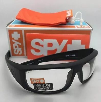 New SPY OPTIC Safety Glasses LOGAN Matte Black Frames W/ Clear ANSI Z87.1 Lenses • $109.99