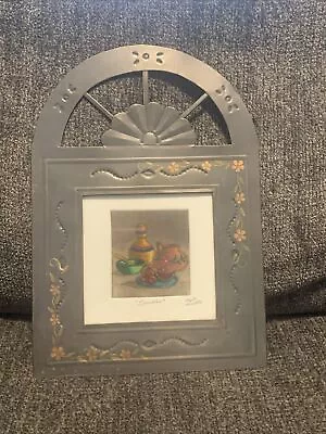 Rocio Pindter Print  Sandias  Signed In Tin Frame Mexican Folk Art • $20