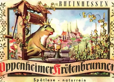 Vintage Rare Frog King Castle Oppenheimer Late Harvest Wine Label • $9.42