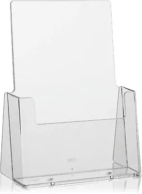 Taymar DIN A5 Table Brochure Holder Brochure Stand Crystal Clear Flyer Stand • £9.99