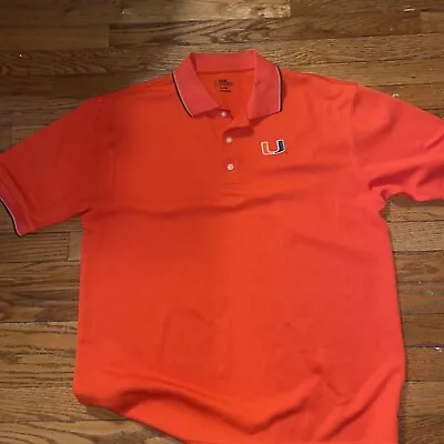 NCAA Miami Hurricanes Men's Golf Polo Shirt Dri Fit PGA Tour • $10.99