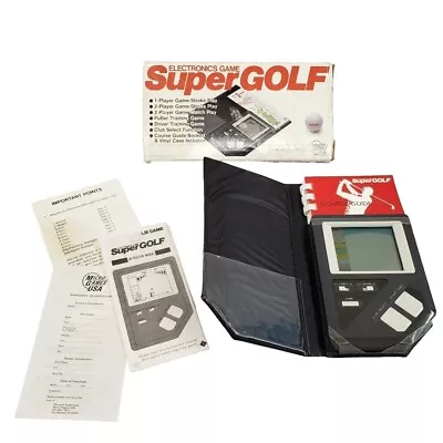 Super Golf By Micro Games Handheld Electronic Game Black Manual Vintage 80's • $28.50