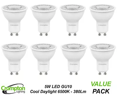 Crompton 5W LED GU10 Globes Bulbs Lamps Cool Daylight 6500K 380 Lumens 240V • $35.10