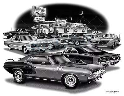 MOPAR HEMI 69 71 MUSCLE Auto Art Car Print #4001   FREE USA SHIPPING  • $24.99