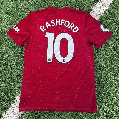 Manchester United Rashford 10 Football Shirt Adidas Home Kit 2020/21 Medium • £26.39