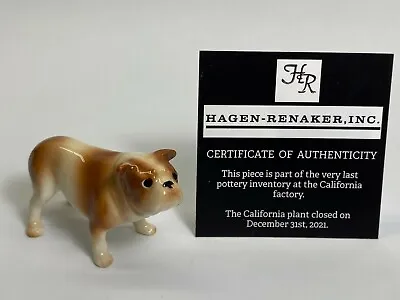 Hagen Renaker #929 Bulldog Brown & White Miniatures Last Of The HR Stock NOS • $11.99