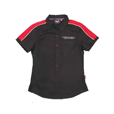 Victory Motorcycle New Women's Black & Red Dealer Pit Shirt Large 286359906 • $17.94