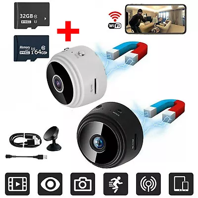 Hidden HD 1080P Mini Spy Camera Wifi IP Cam Home Security Night Vision Motion • £4.79