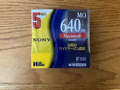 5x Sony 640MB 3.5  Magneto Optical MO Disks - New Sealed.  5EDM-640CMF • $30