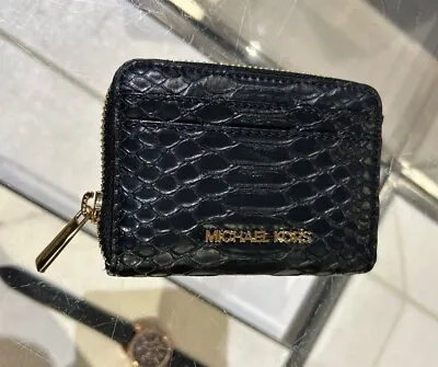 Michael Kors Women PVC Or Leather Medium Zip Around Card Case Coin Pouch Wallet • $59.50