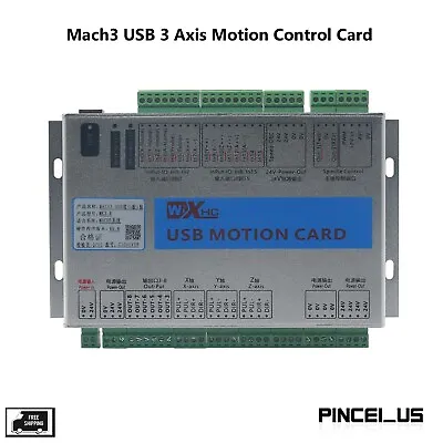 Upgrade MK3-V CNC Mach3 USB 3 Axis Motion Control Card Breakout Board Pc66 • $141.60