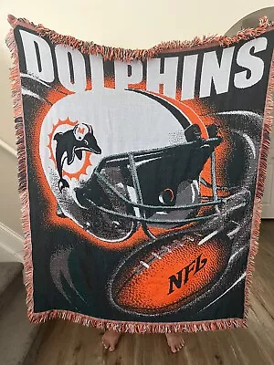 NFL Miami Dolphin Tailgater Throw Blanket The Northwest Company 44 X54  • $17.99
