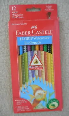 Faber-Castell 12 GRIP Watercolor EcoPencils Triangular NEW • $7.75