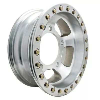 Empi 15  X 4  Vw Bug 5 Lug Race-Trim Off Road Bead-Lock Wheel / Polished Ring • $399.95