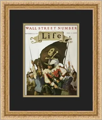 N.C. Wyeth Stand And Deliver Wall Street Number Cover Custom Framed Print • $75