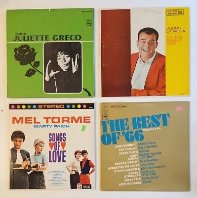 4 Jazz Pop Vocal LP Vinyl Records Lot Bundle Mel Torme Juliette Greco Vintage • $5.99