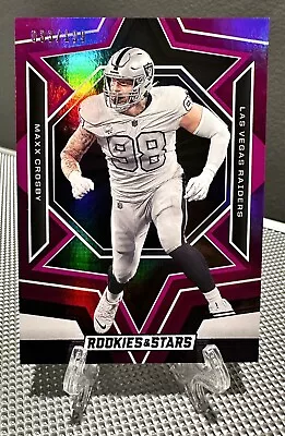 2023 Rookies & Stars MAXX CROSBY #/199 Pink Mirror Parallel🔥Las Vegas Raiders • $20