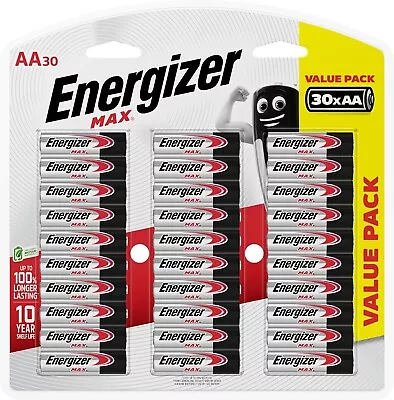 Energizer AA Batteries Max Alkaline 30 Pack | Free Shipping | New Stock  AU • $35.99